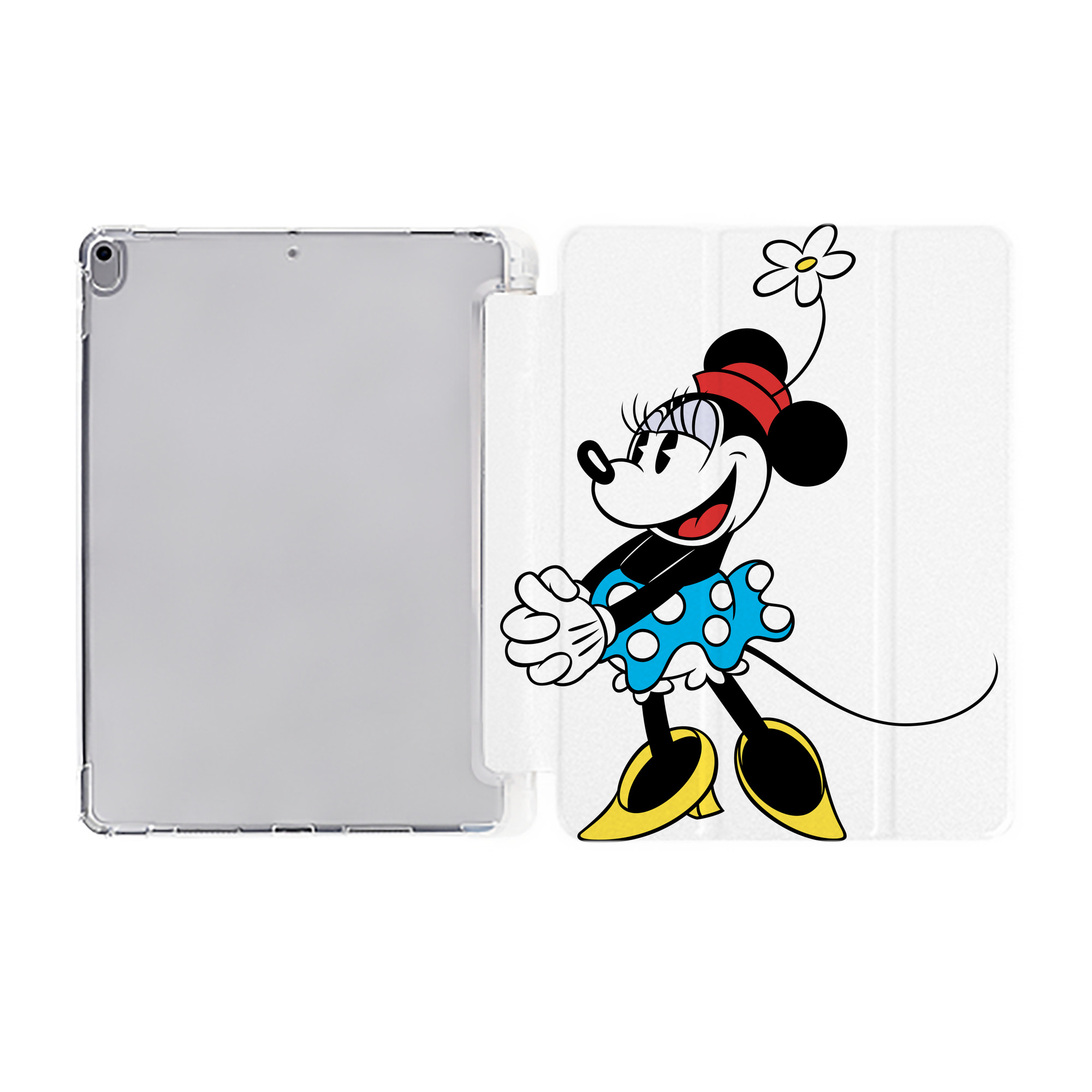 （画像用） ミッキーマウス Mickey Mouse IPad ケース ペン収納付き 三つ折りスタンド PUレザー×シリコン 対応機種9.5/10.5/10.9インチ